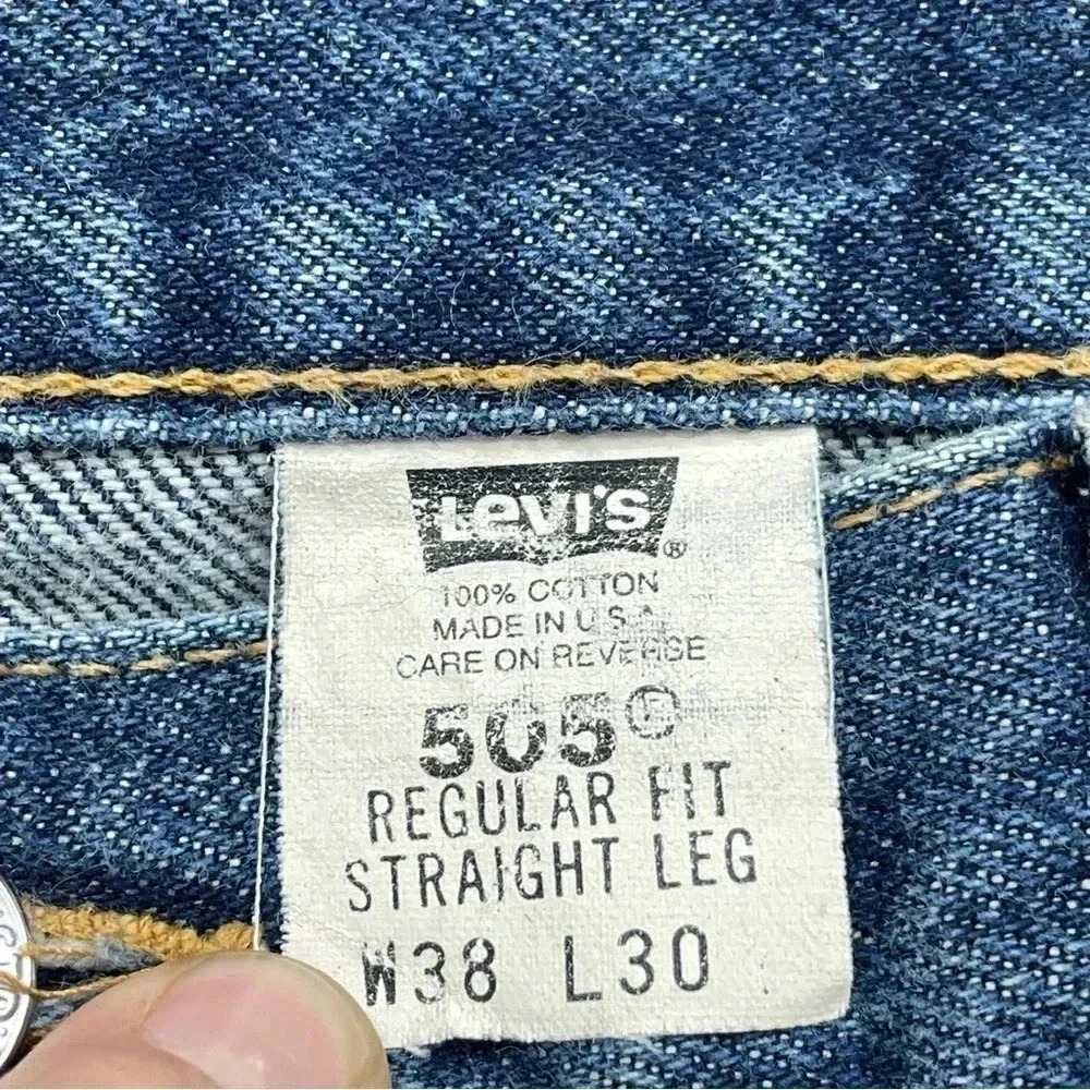 Vintage 2002 Levi's 505 mens jeans size 38 x 30 0996 - Picture 9 of 11
